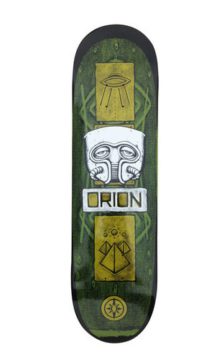 Skate |Desky Orion What If green on black