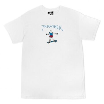 Pánské oblečení |Trička Thrasher Gonz Logo white/blue